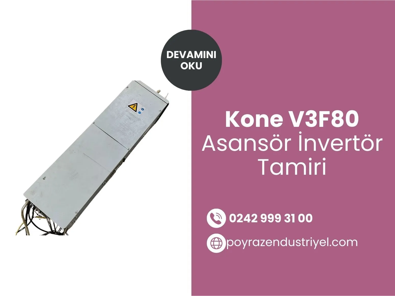 Kone vV3f80 Asansör İnvertör Tamiri